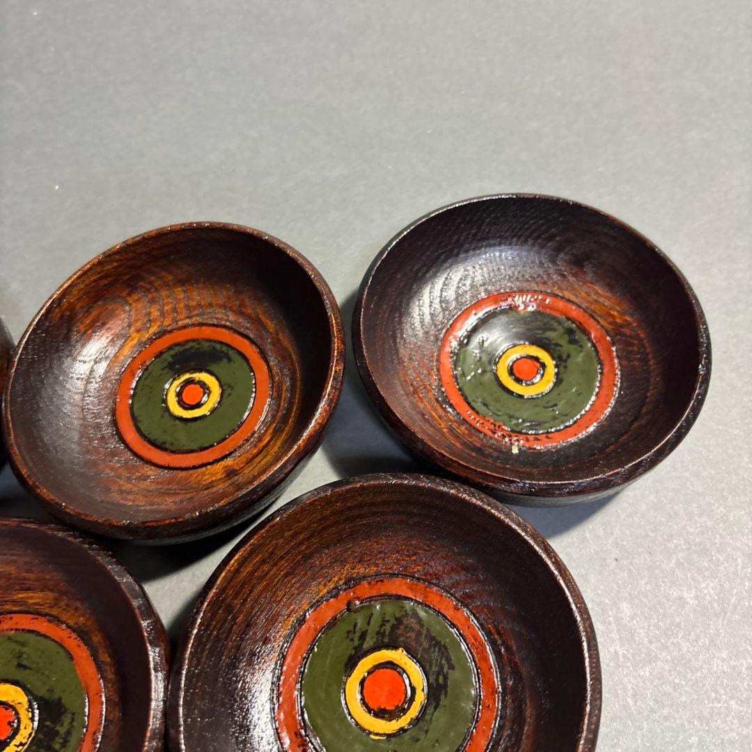 村瀬治兵衛　独楽　銘々皿　５客