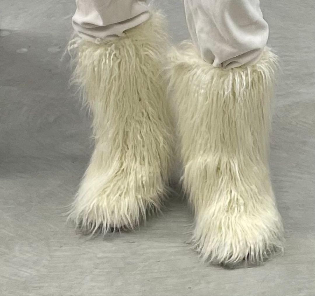 mediam ファー　ブーツカバー　レア★