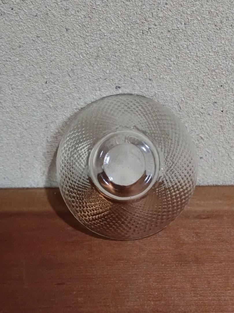 明治ガラス あられ紋 盃 猪口