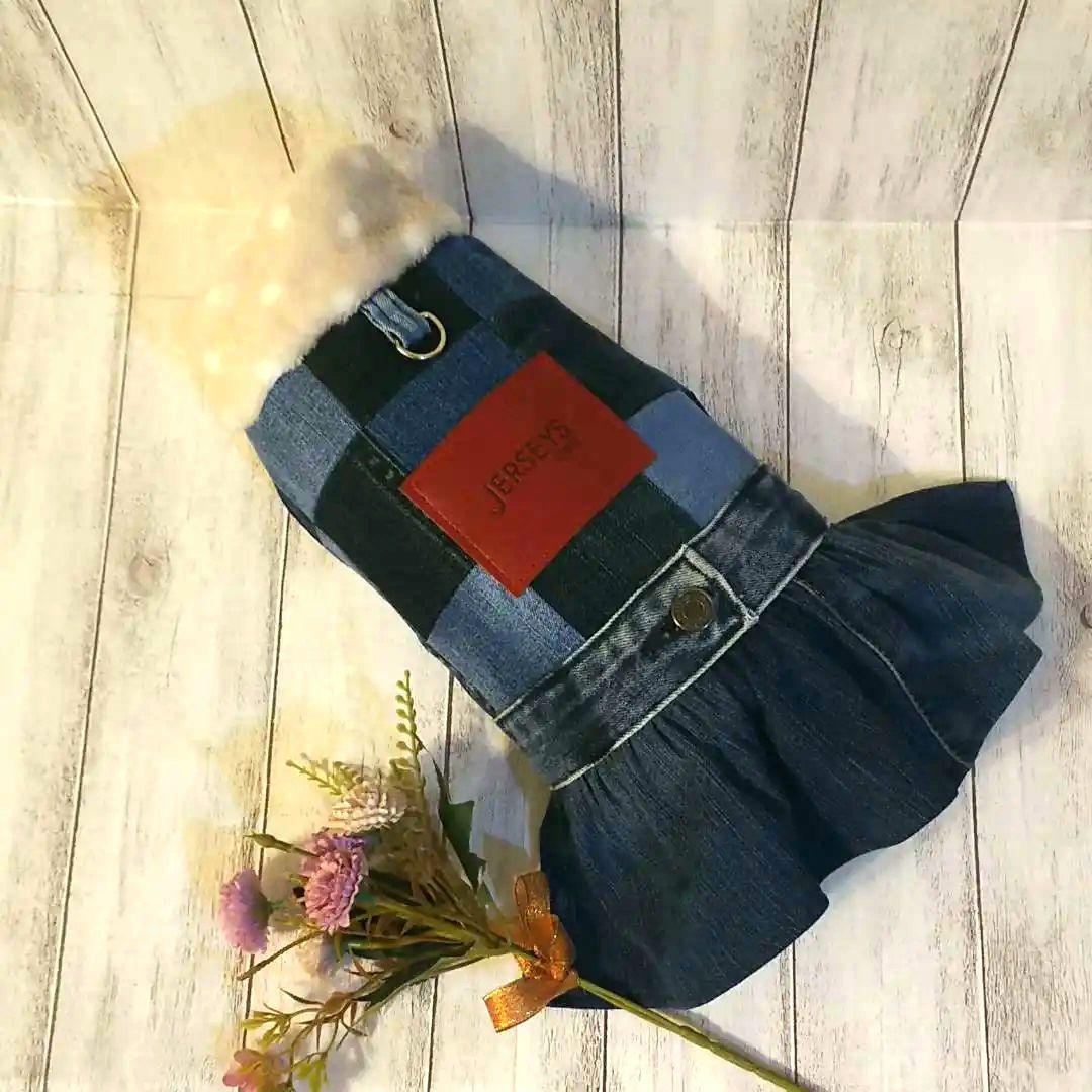 デニムリメイク犬用ワンピース ドッグウェア