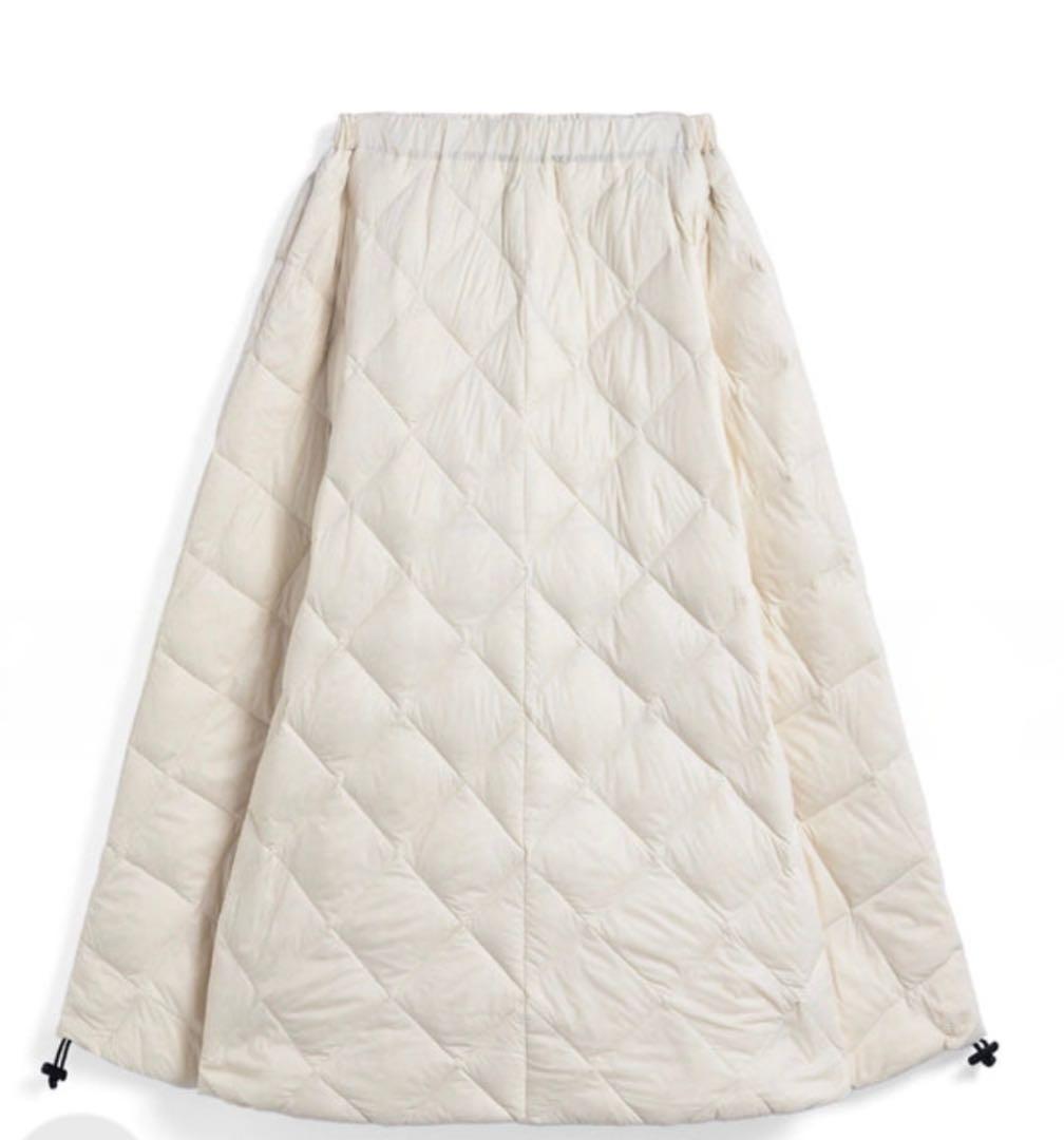 未使用　軽くて上質なダウン　TAION シティ ダウンスカート新作　ホワイト