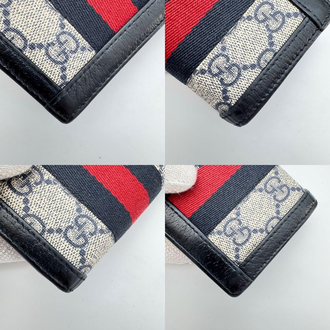 GUCCI オフィディア 二つ折り財布 シェリーライン キャンバス 660
