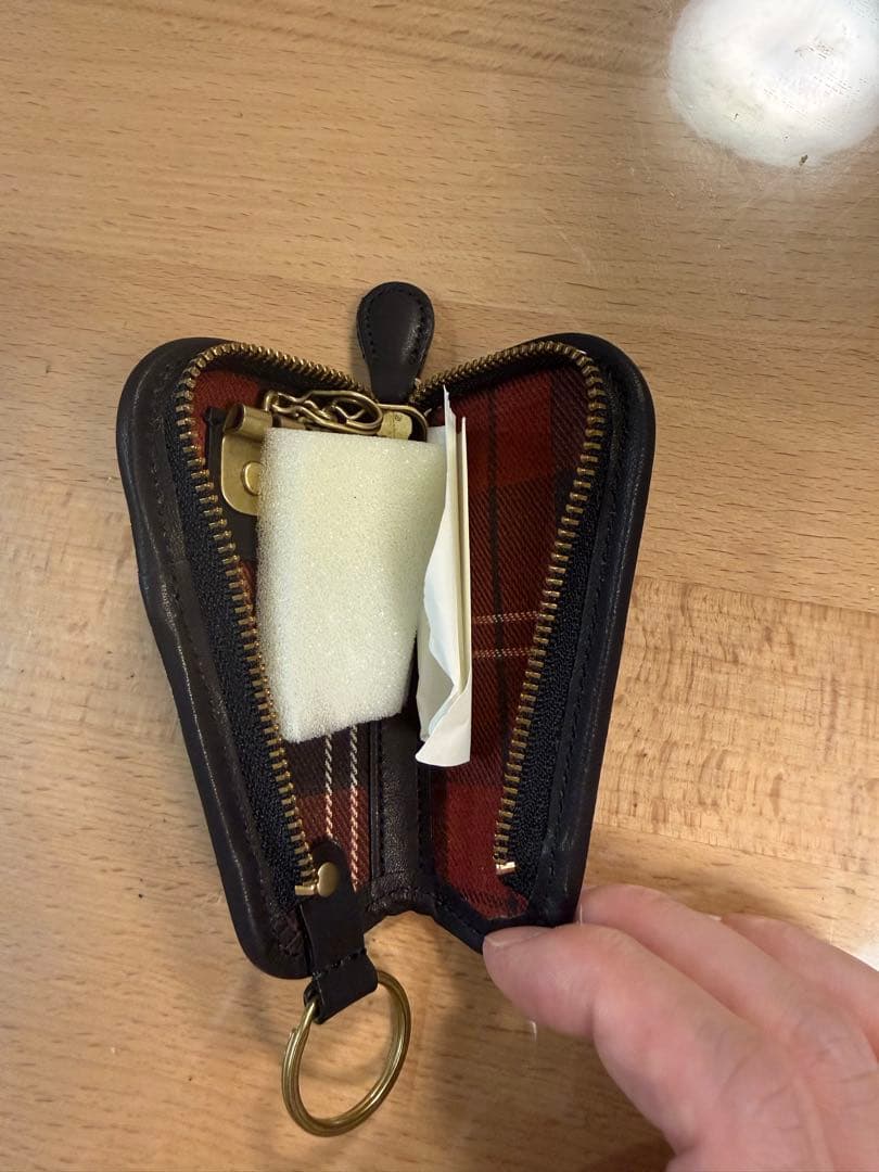 GANZO チェック柄キーケース