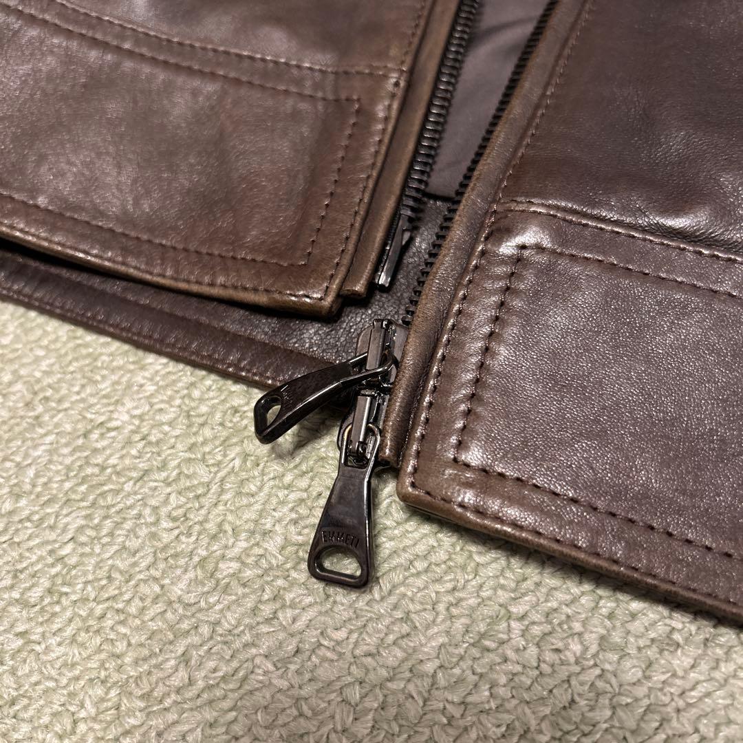 EMMETI エンメティ ライダースジャケット JURI 46 ブラウン