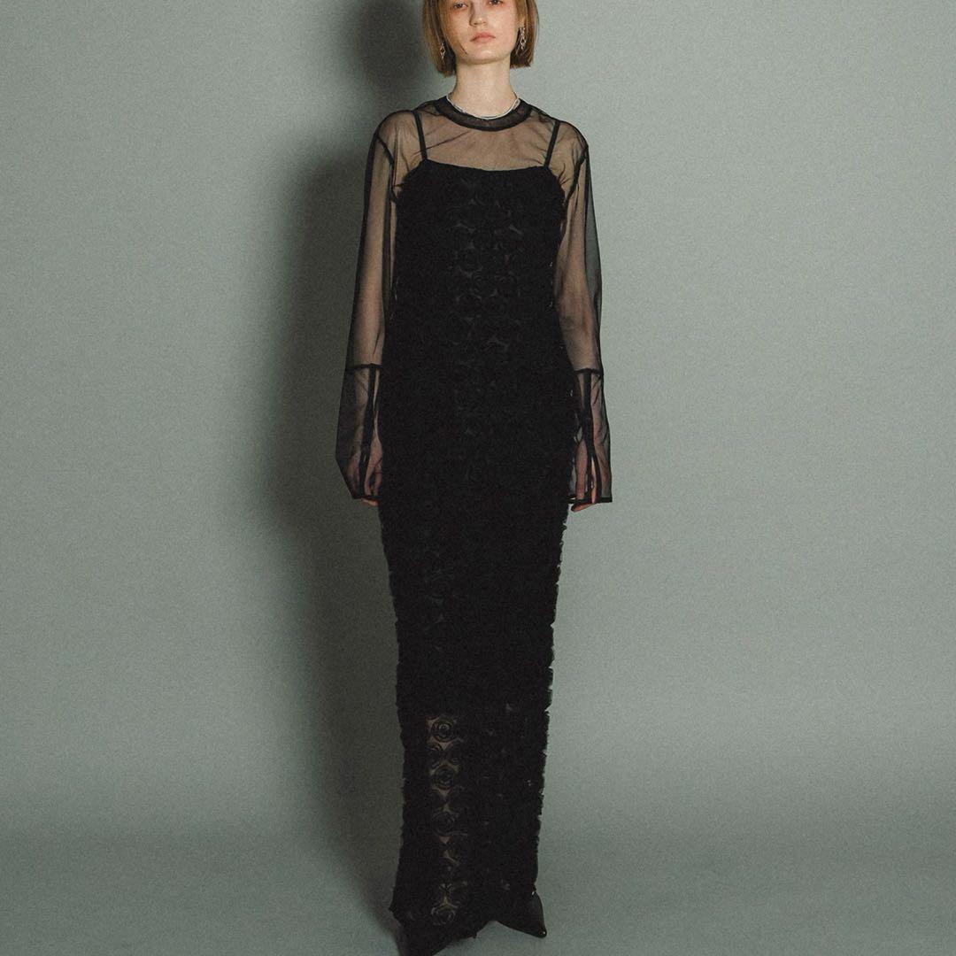 Rose race pencil dress ドレスワンピースet.UNiVER