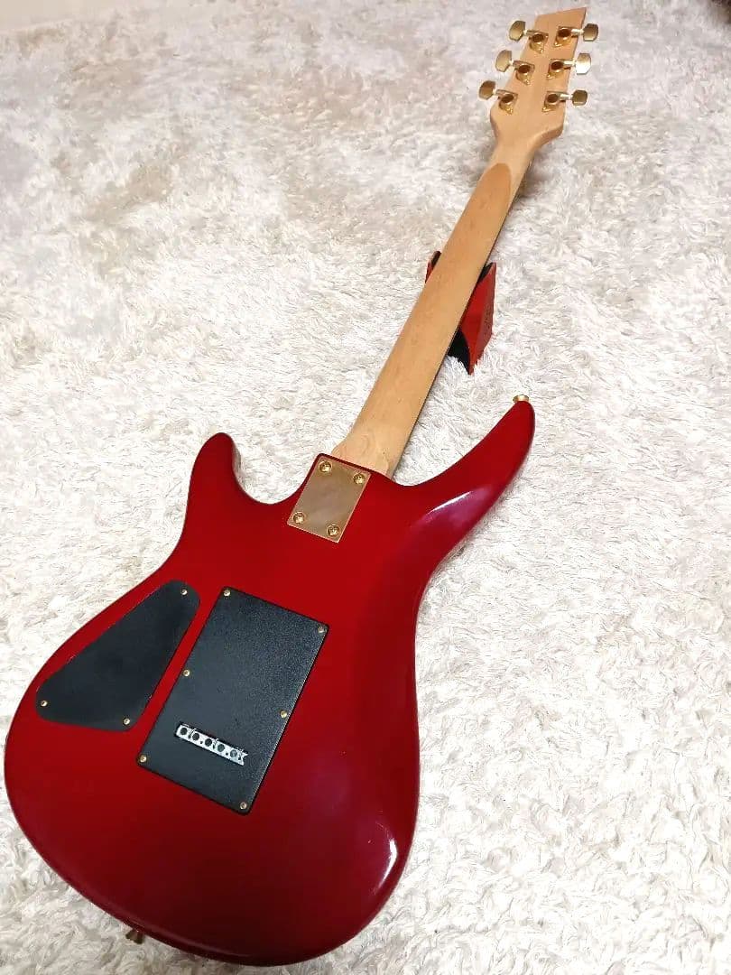 初心者 ビギナー エレキギター ストラトキャスター 杢目 木目 ゴールドパーツ