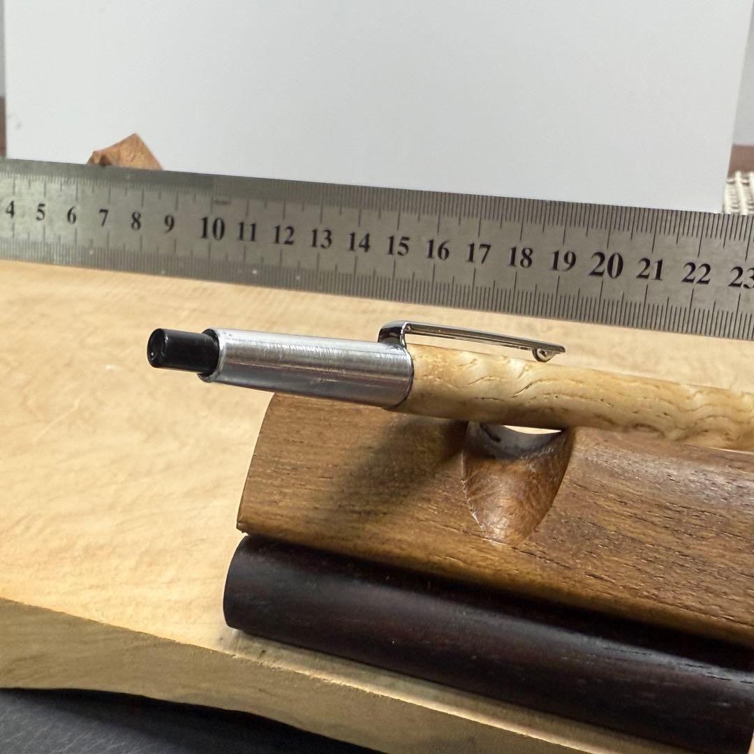 129タモ少し玉杢　PG-5用カスタム木軸　低重心Rタイプローレット