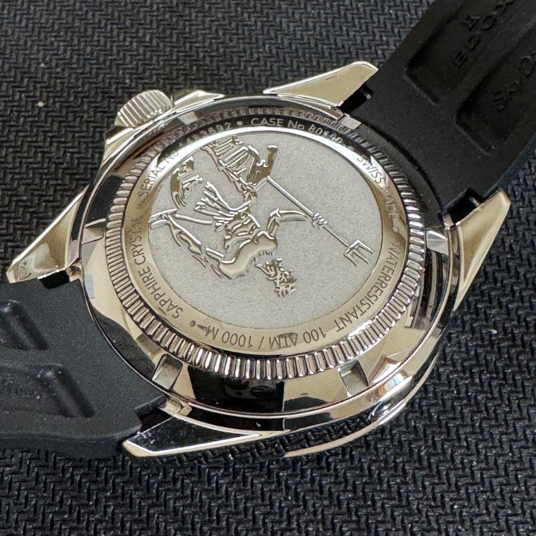 EDOX　エドックス　スカイダイバーネプチュニアン　NEWロゴ　ブラック　美品