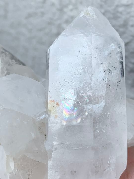 天然石　チタニウムインクォーツ　原石　クラスター　A68