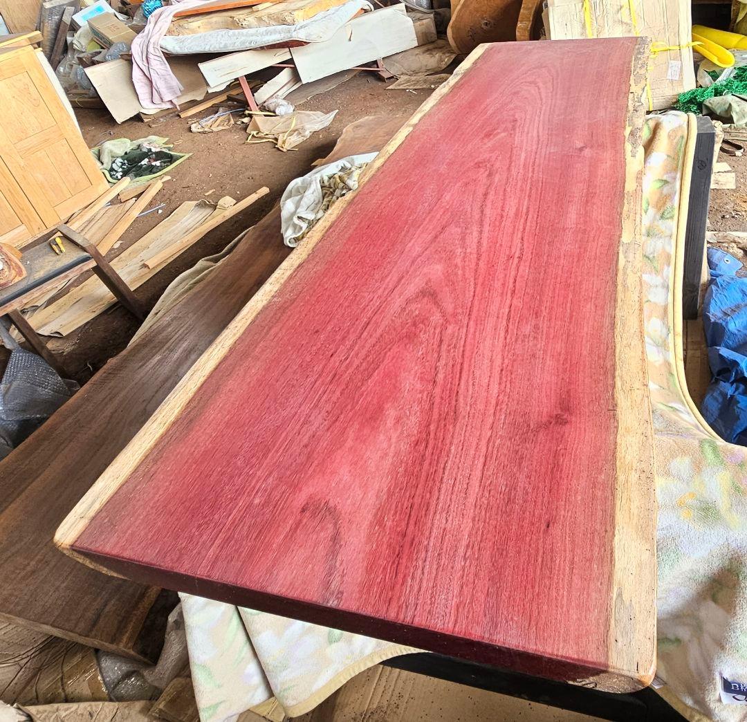 パープルハート　一枚板　ダイニングテーブル　カウンター　テーブル　ウォールナット