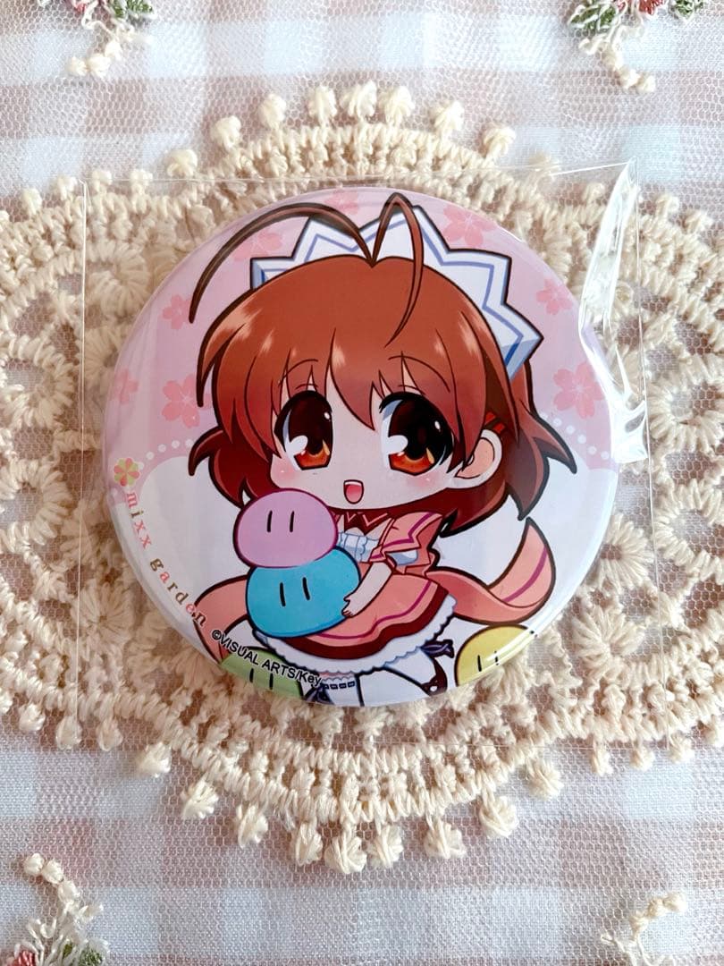 古河渚　缶バッジ　CLANNAD 20周年　mixx garden