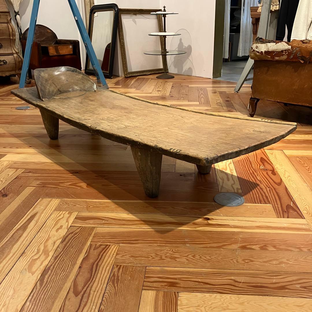 アフリカンローテーブル　幅広　木製　2m