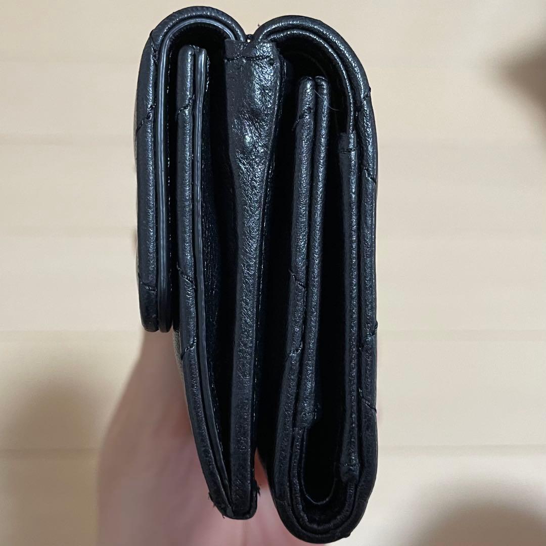 CHANEL ラムスキン スモールフラップウォレット AP3808 ブラック