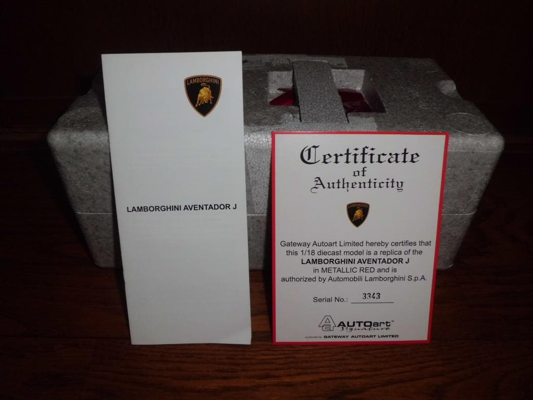 【現状品】オートアート 1/18 アヴェンタドール J メタリックレッド