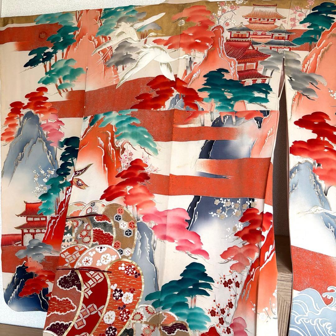 アンティーク 振袖 成人式 婚礼 花嫁衣装 大正ロマン 鶴