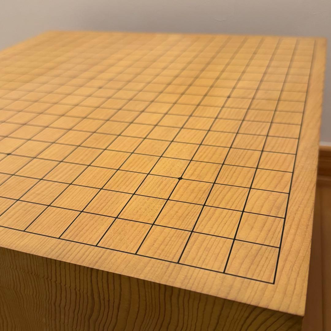 本榧 5寸 天地柾 / 本蛤碁石 / 那智黒 / 銘木碁笥 フルセット