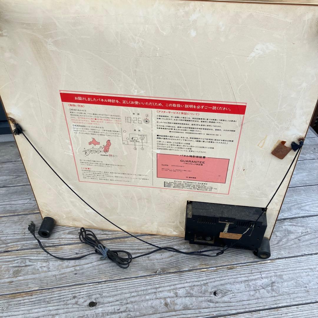 昭和レトロ カンパリ パネル時計 女性柄立て看板 サインボード 店舗什器 古道具