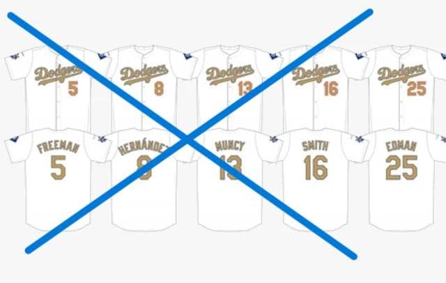 【非売品・限定品】LA Dodgers トミー・エドマン ゴールドジャージ