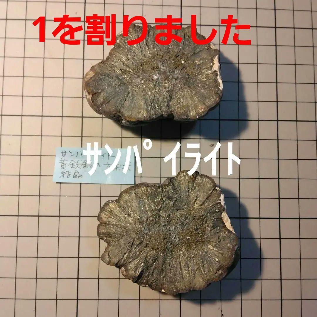 ①サンパイライト②黄鉄鉱③磁鉄鉱④赤鉄鉱⑤黄鉄鉱