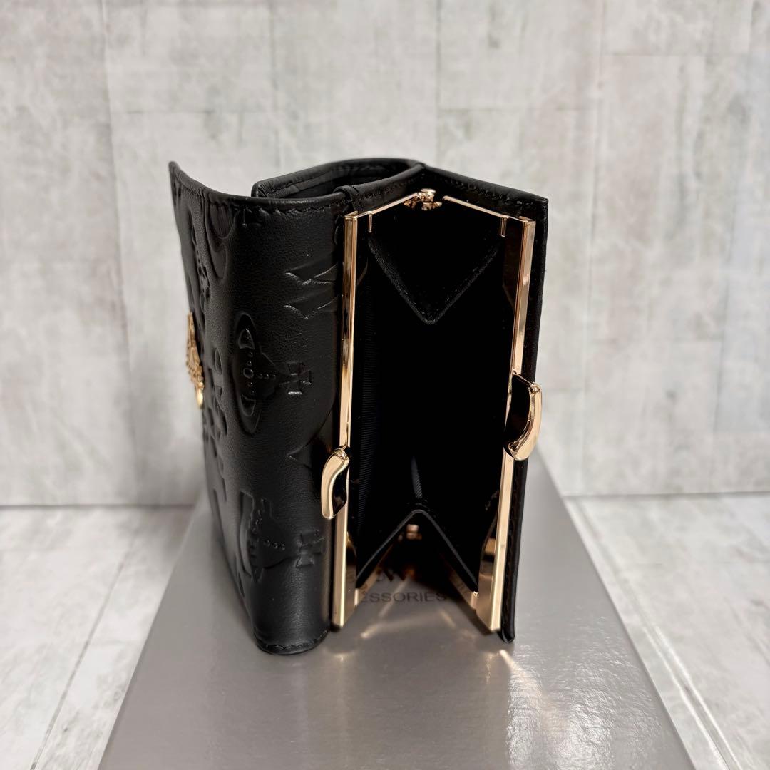 Vivienne Westwood 3つ折り財布 / ブラック/ゴールドロゴ