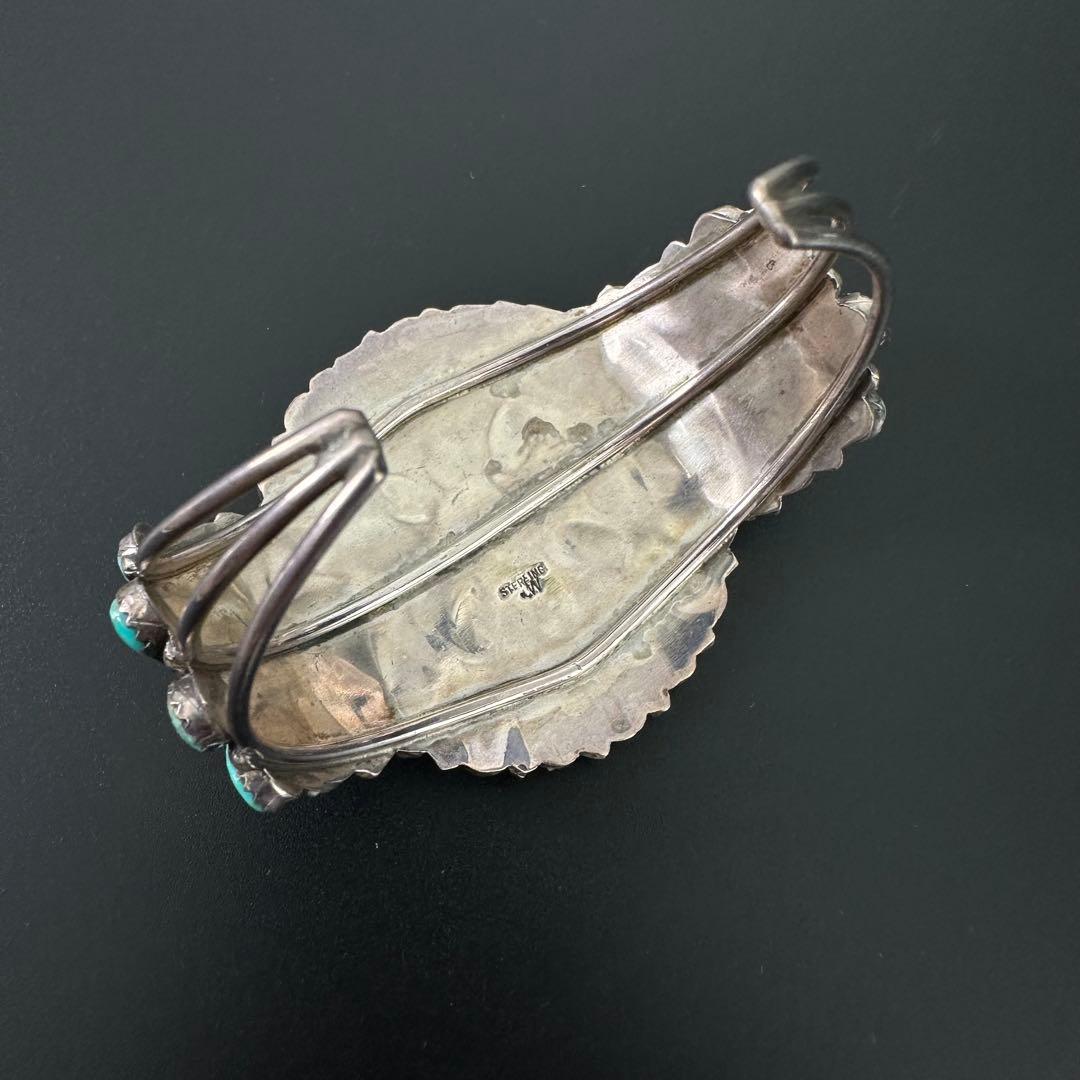 Navajo JW刻印　クラスターターコイズ バングル