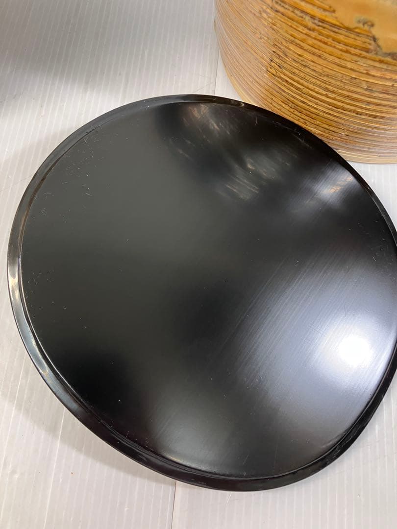 美品！亀井楽山　高取水指　片木目塗蓋　木具師　萬象　共箱