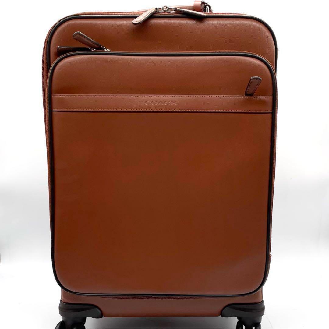 【極美品】コーチ キャリーケース レザー スーツケース 南京錠 ポーチ付 茶