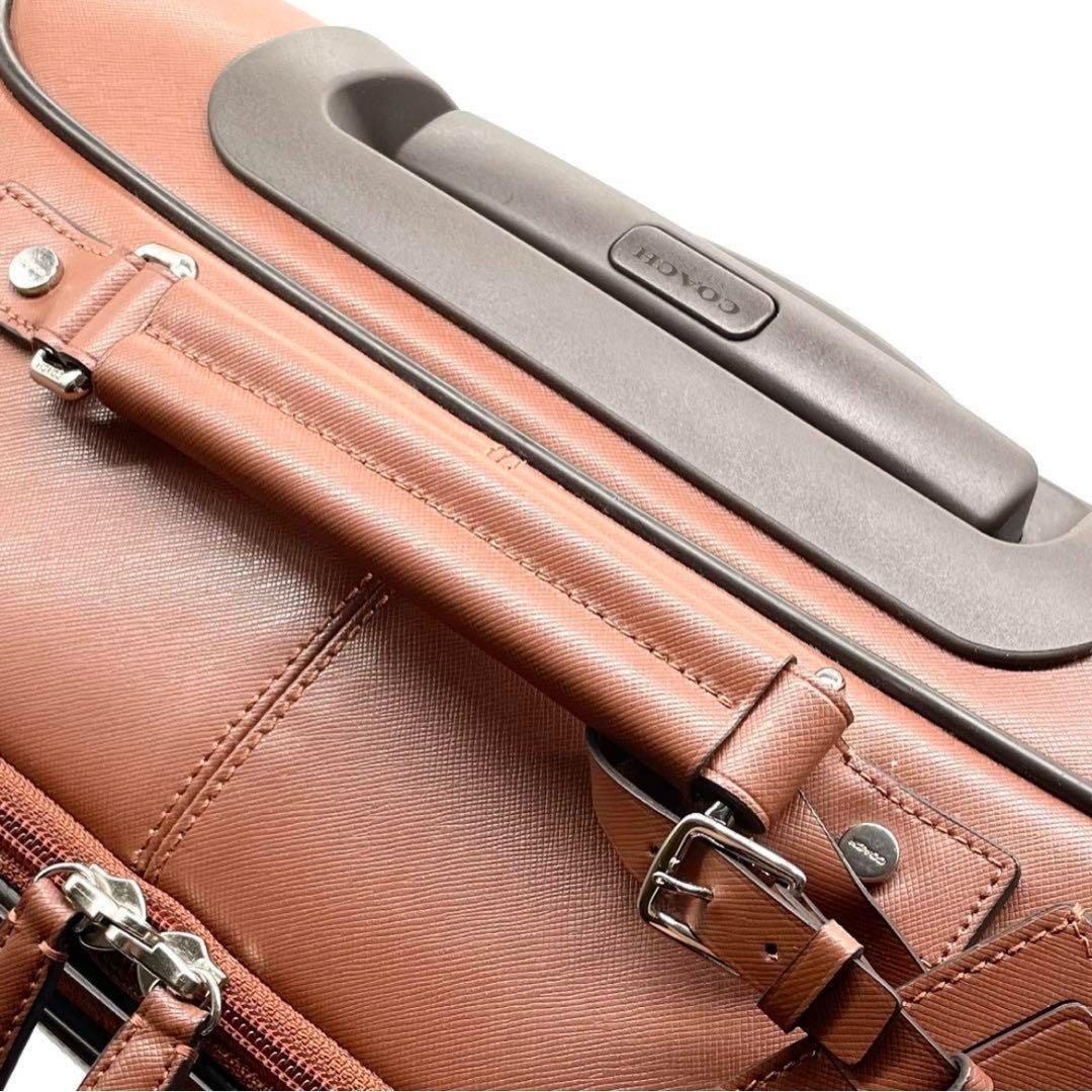 【極美品】コーチ キャリーケース レザー スーツケース 南京錠 ポーチ付 茶