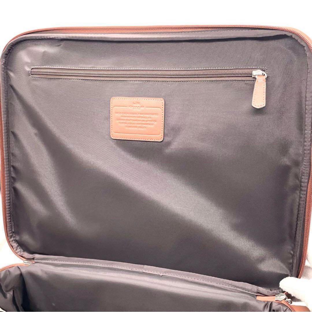 【極美品】コーチ キャリーケース レザー スーツケース 南京錠 ポーチ付 茶