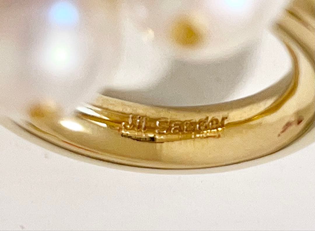 【希少！早い者勝ち！】JIL SANDER ジルサンダー　パールリング　ゴールド