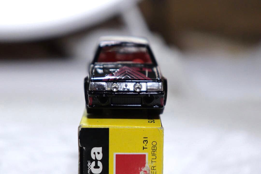 日本製　トミカ　三菱　ランサー　ターボ　アドバン　黒箱　NO.38