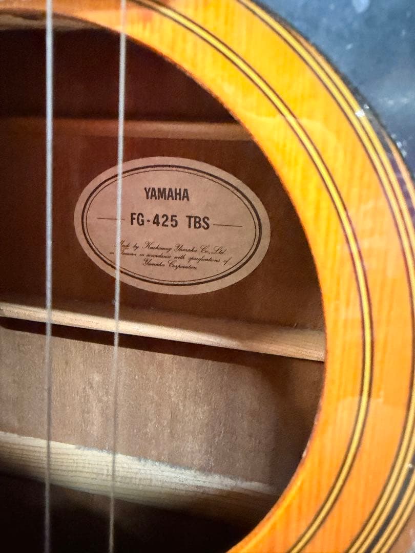 YAMAHA アコースティックギター FG-425 TBS 傷あり 動作良好