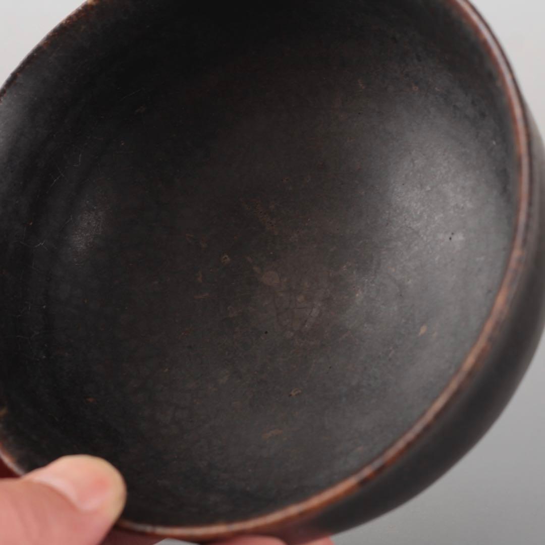 李朝 黒高麗 茶碗 茶道具 朝鮮美術 古美術 古道具 黒釉茶碗