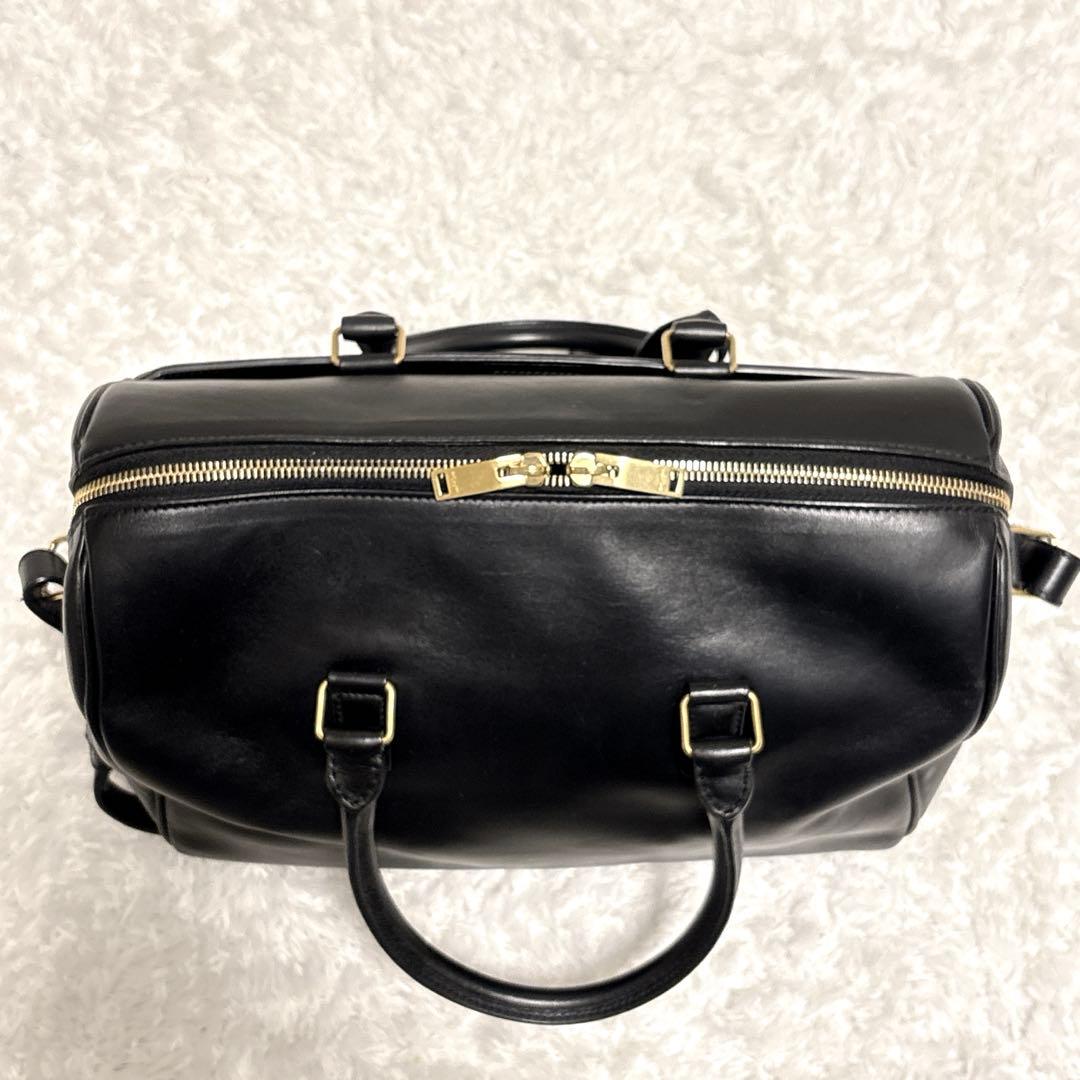 サンローラン クラシックダッフル6 2way ショルダーバッグ レザー ブラック