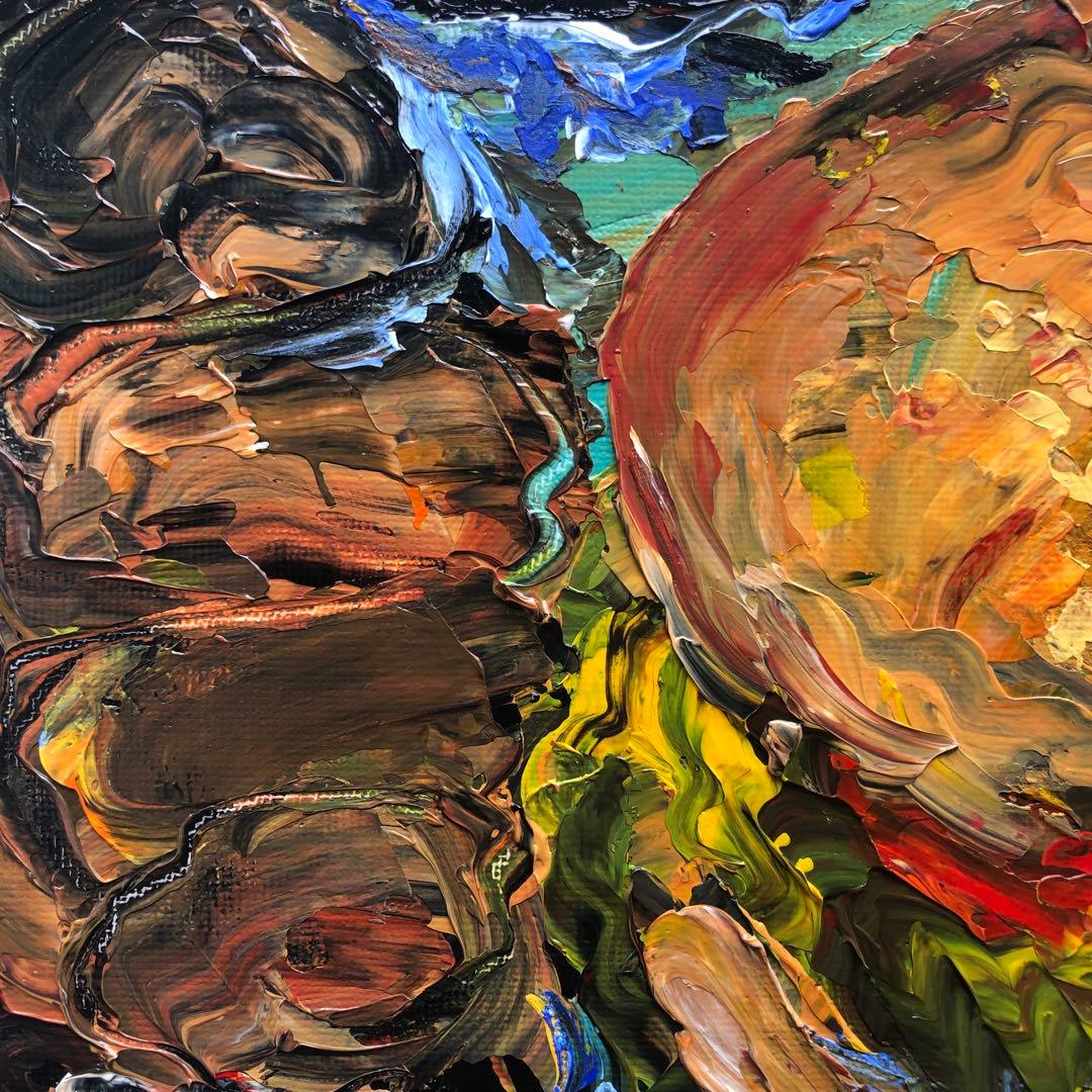 油彩『Burger Set』