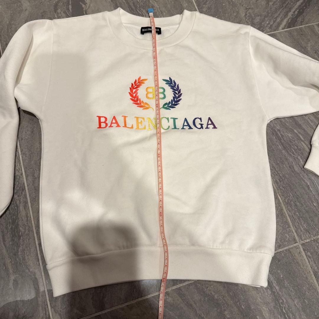 BALENCIAGA バレンシアガ レインボー スウェット 白　130㎝