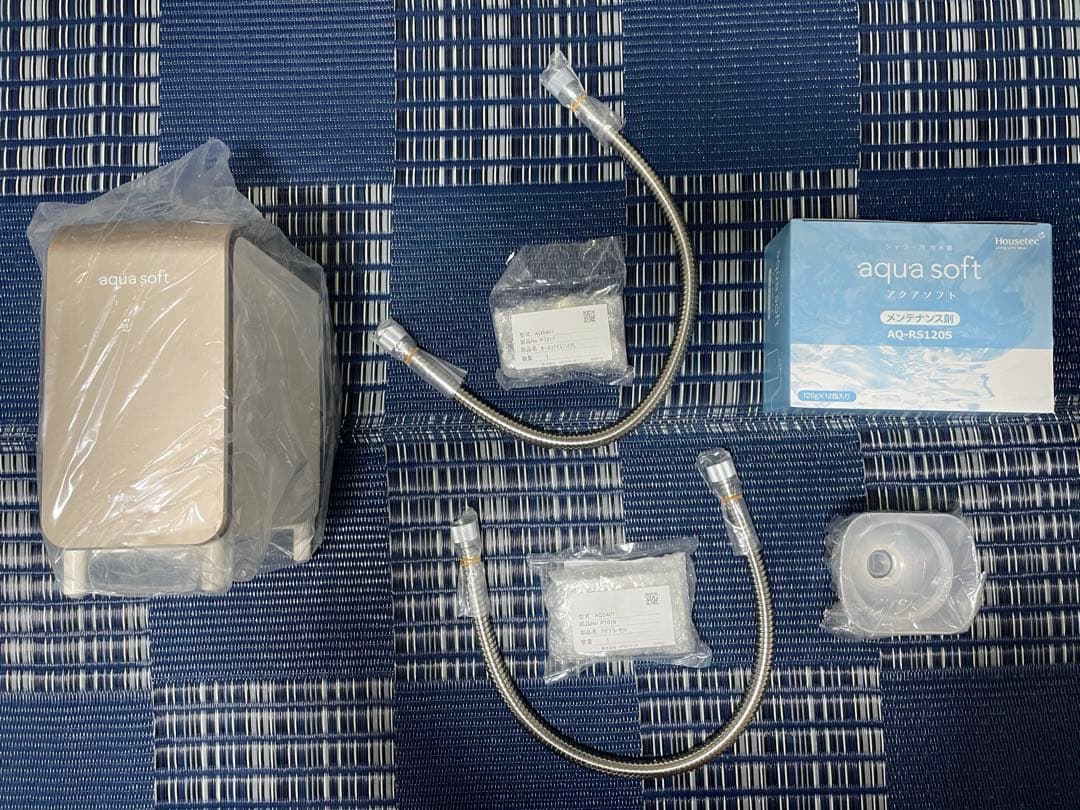 アクアソフト　アダプター　メンテナンス剤　セット　(シャワー用軟水器) 日本製