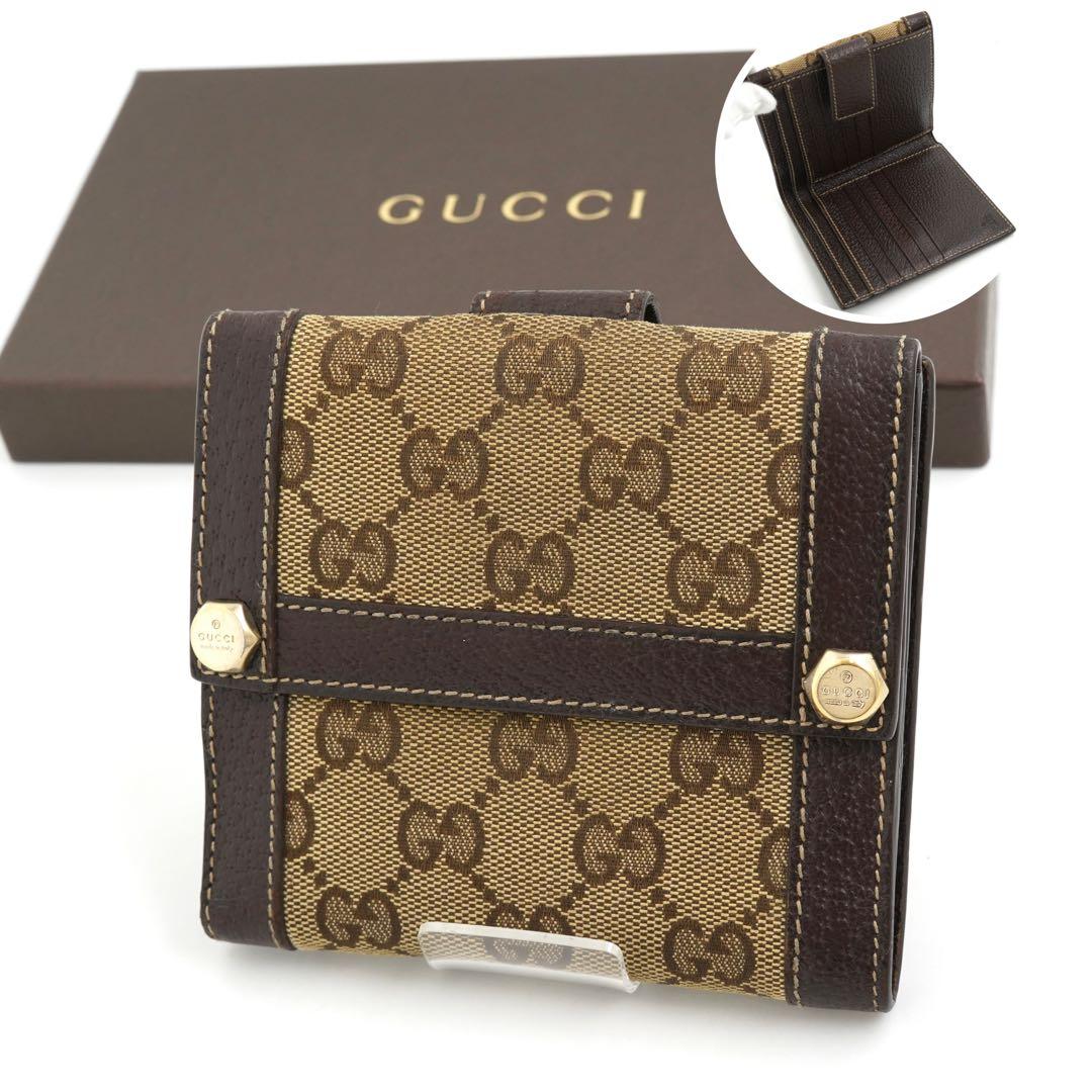 ✨未使用展示品✨　GUCCI ミニ財布　インターロッキング　キャンバス　GG