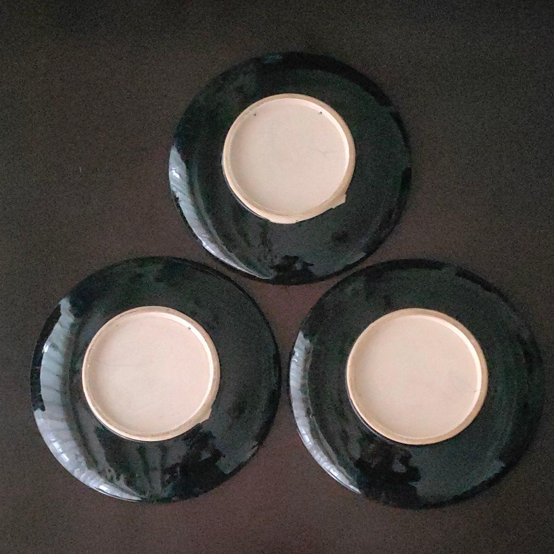 織部　大皿 ３枚組　31cm