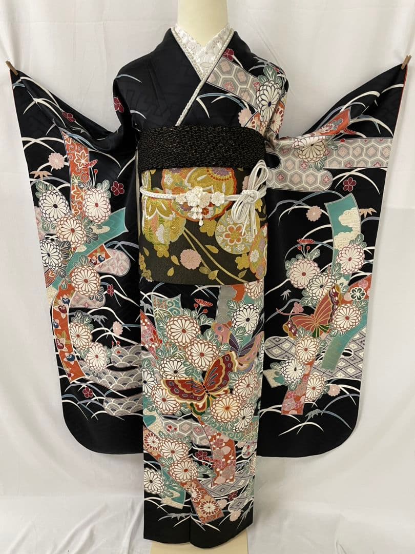 売約済み【WA-Modern】★★正絹　三越謹製　京友禅　振袖7点フルセット★★