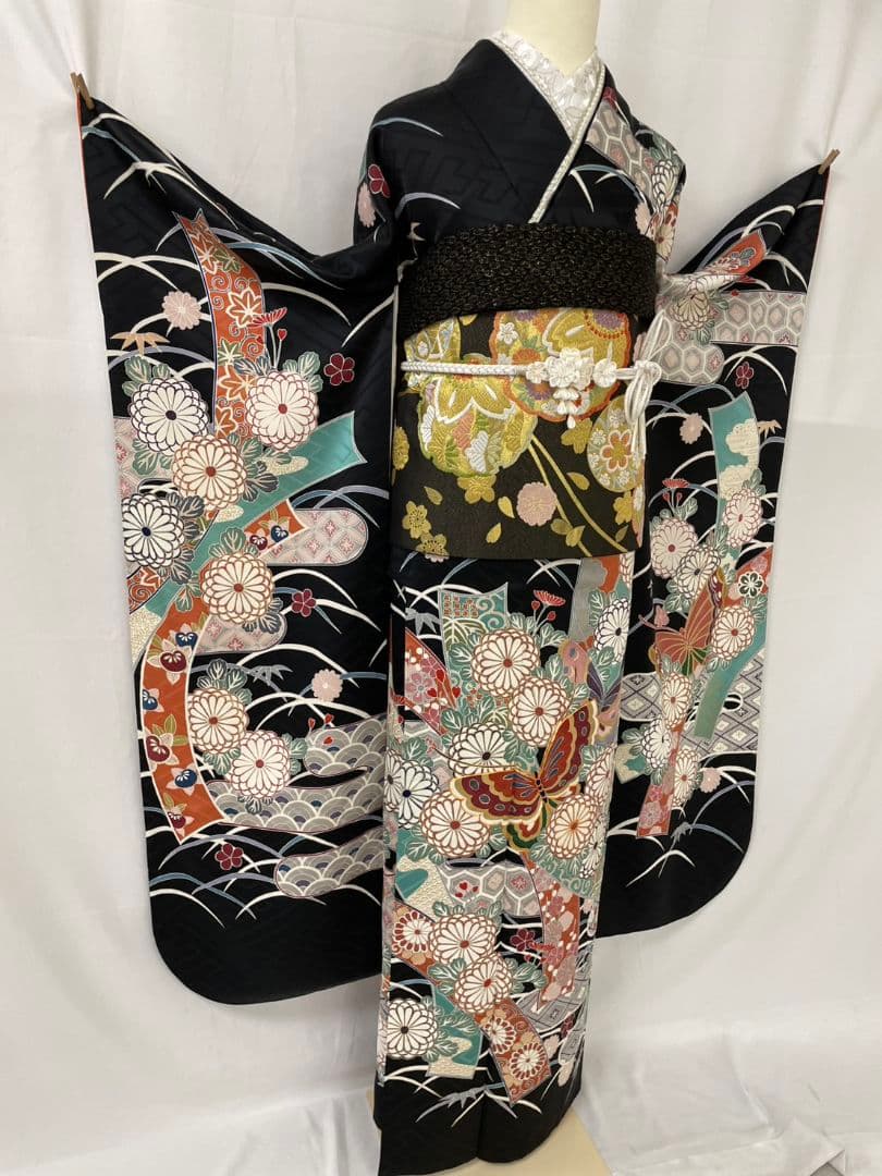 売約済み【WA-Modern】★★正絹　三越謹製　京友禅　振袖7点フルセット★★