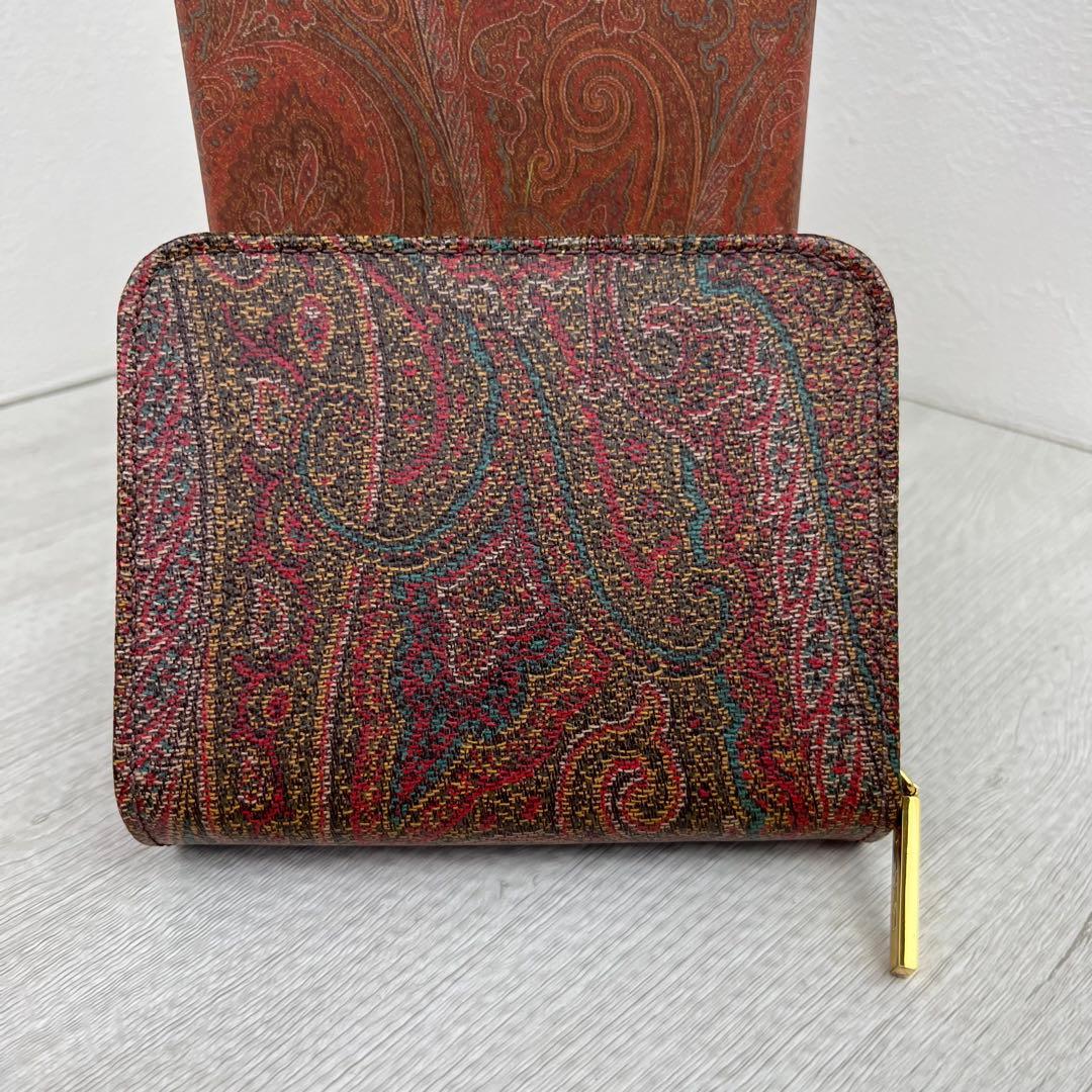 美品✨ ETRO エトロ 折り財布 ペイズリー ペガソ PVC レザー