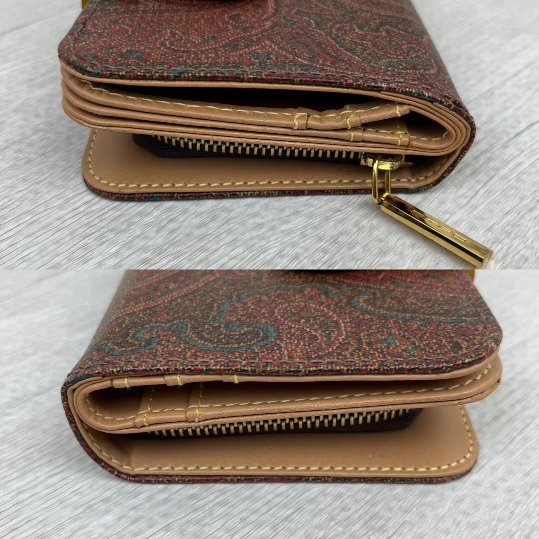 美品✨ ETRO エトロ 折り財布 ペイズリー ペガソ PVC レザー
