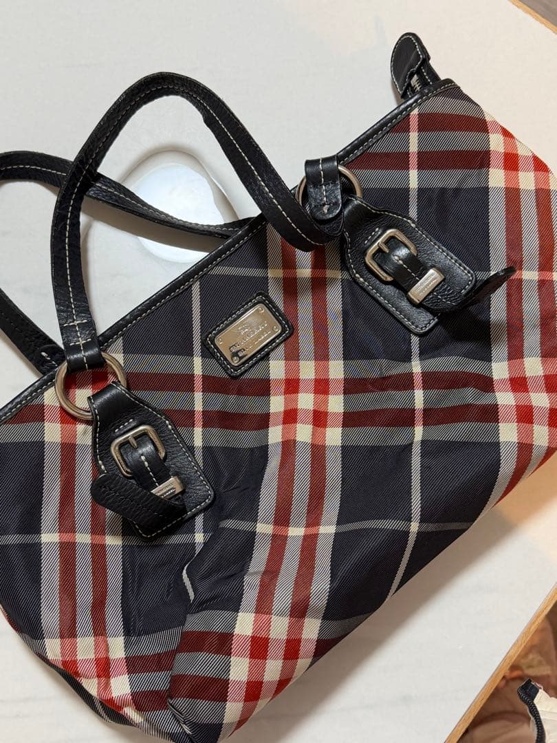 BURBERRY バーバリーブルーレーベルノバチェック柄ハンドバッグ