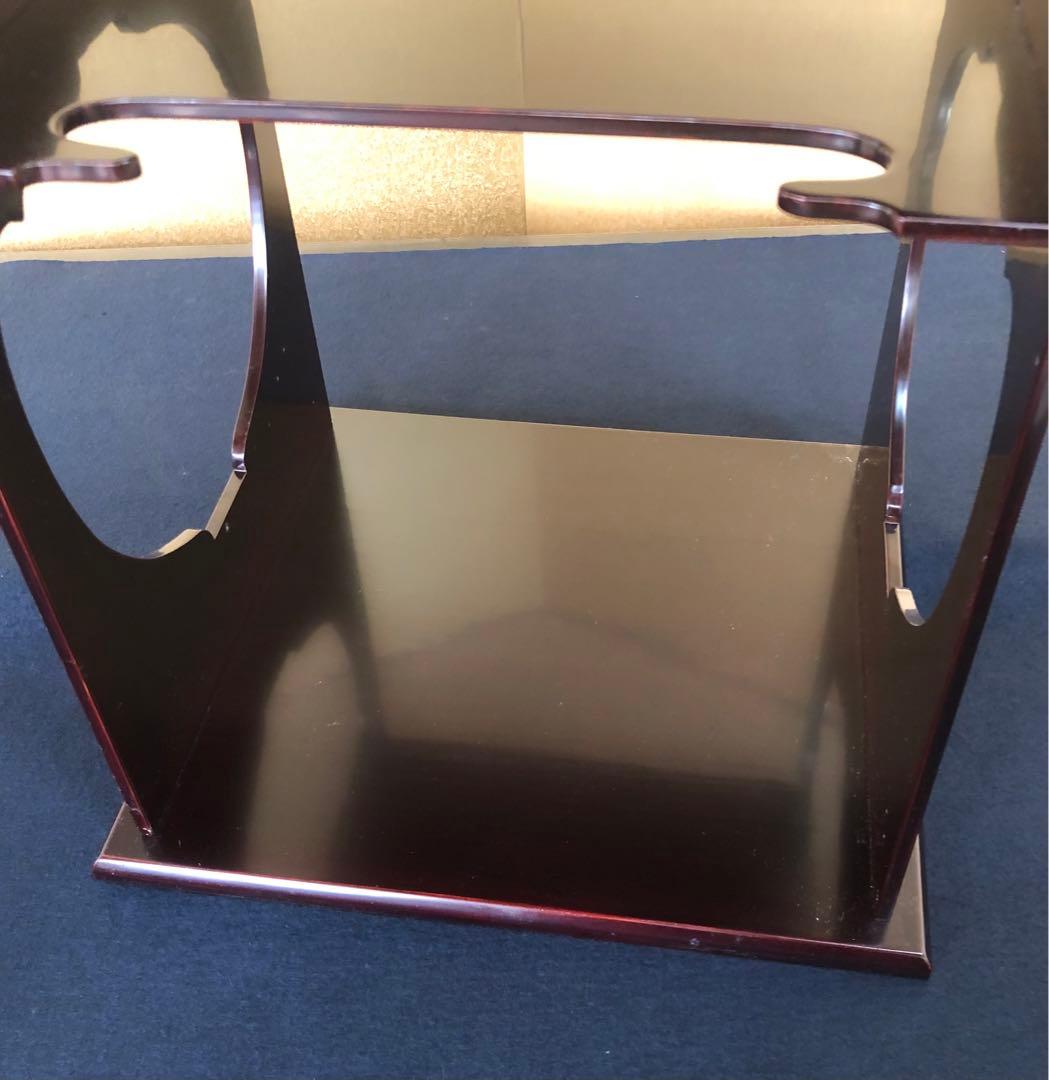 《R》茶道具 溜塗 水指棚 塗師表恵 共箱　260126く1