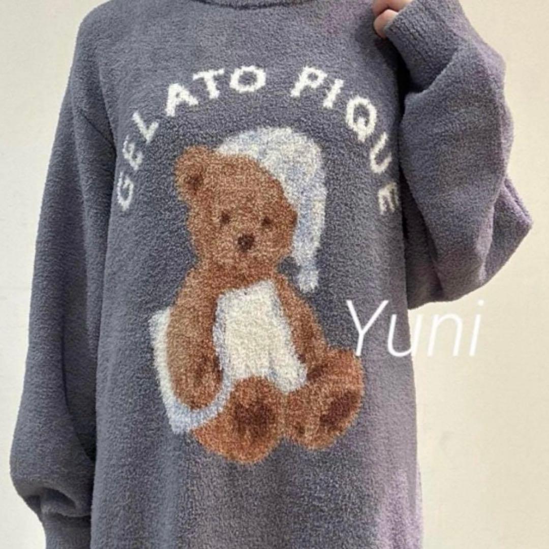 正規品♡GOOD NIGHT BEAR ジャガードワンピース♡ネイビー