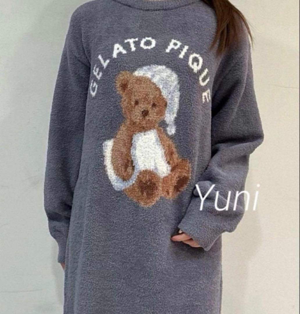 正規品♡GOOD NIGHT BEAR ジャガードワンピース♡ネイビー