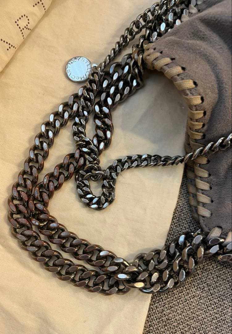 【大人気】ステラマッカートニーファラベラ グレー スエード ショルダーバッグ