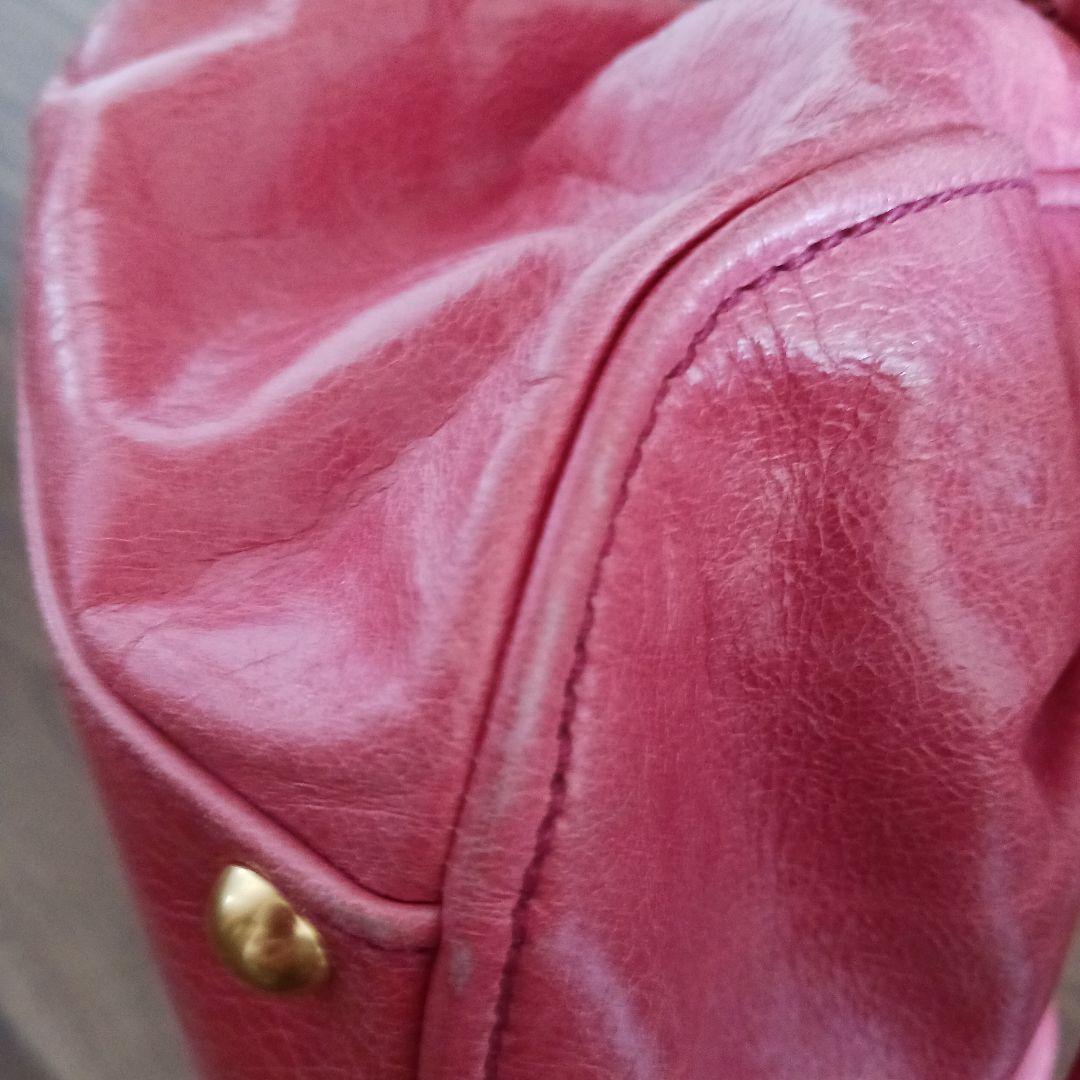 MIU MIU レザー ショルダーバッグ ピンク