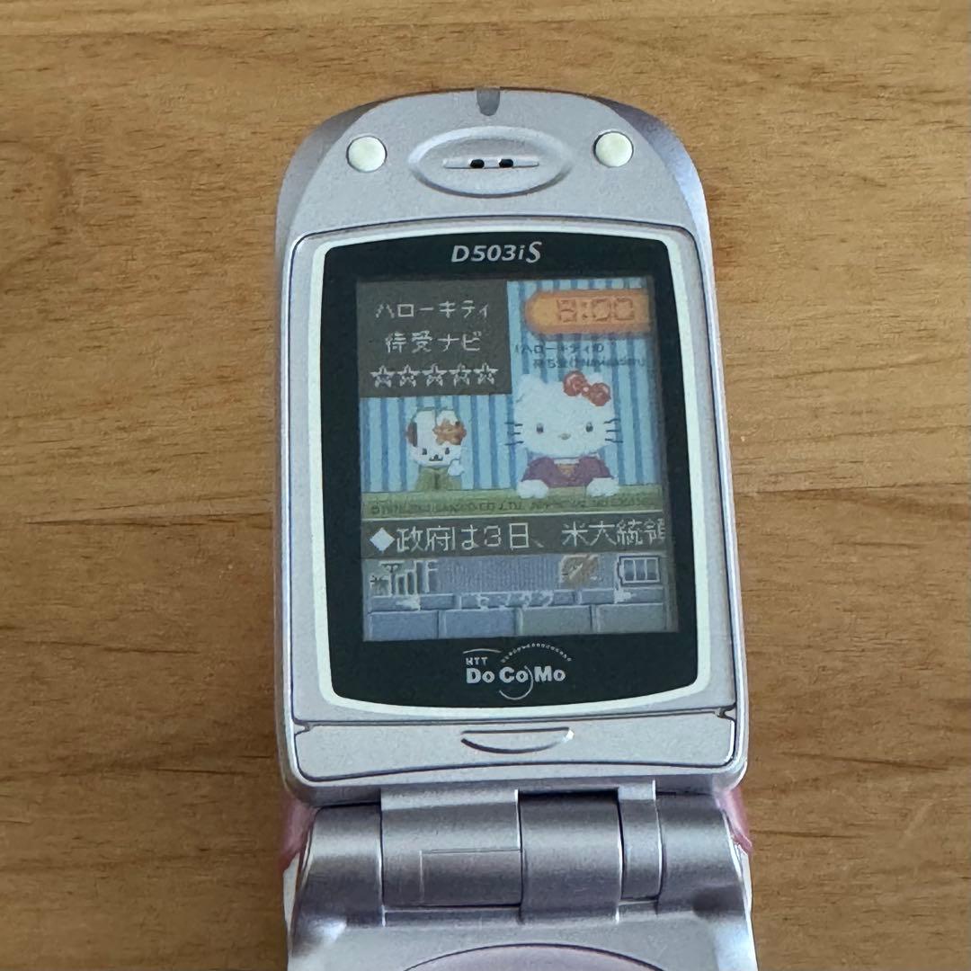 【レア】　docomo キティちゃん　ガラケー　モックアップ　 D502iS